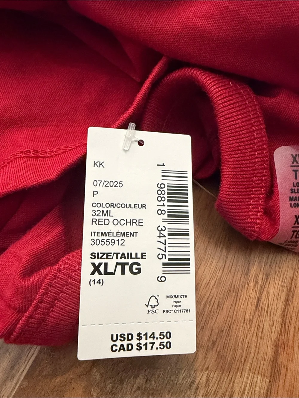 NWT Team Santa 'Merry & Bright' Red Holiday Long-Sleeve Tee